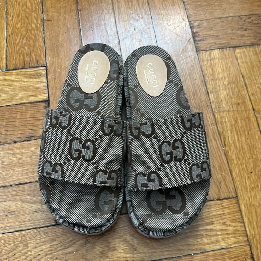 GG print wedges Gucci